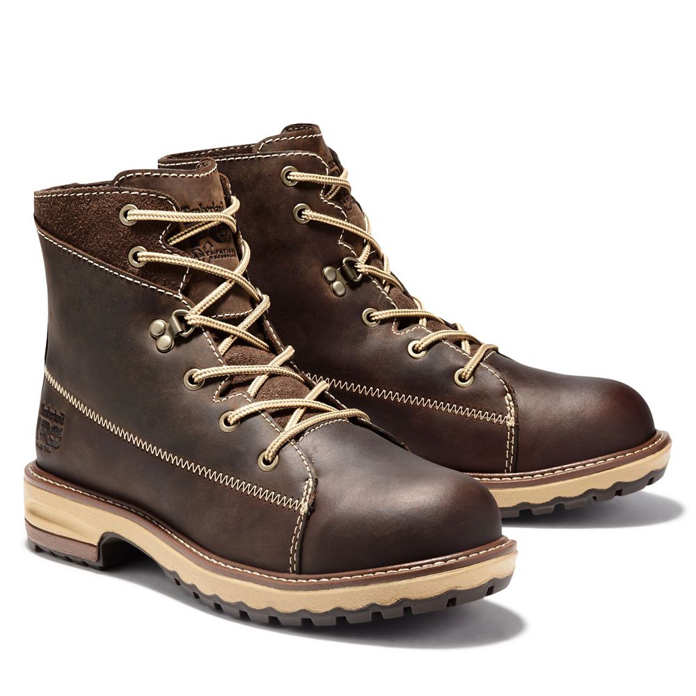 Timberland Μποτακια Εργασίας Γυναικεια Βαθυ Καφε - Pro® Hightower 6” Alloy Toe - Greece 2540678-XN